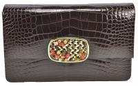 Gorgeous Darby Scott Alligation Handbag with Semi Precious Stone Accents