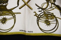 Beautiful Hermes Transportation Silk Scarf